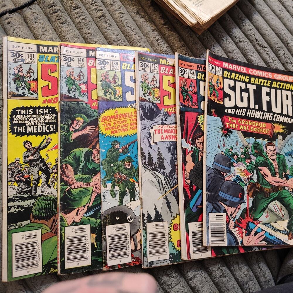 Sgt. Fury and His Howling Commandos #135, 137, 138, 139, 149, 141 Lot